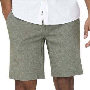 Only & Sons - Melange Shorts - Olijfgroen - Katoenmix - Regular Fit