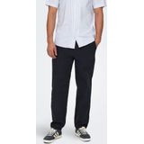 Sportbroeken - Dark Navy - Bovenmateriaal 75% - Loose Fit - Enkellang