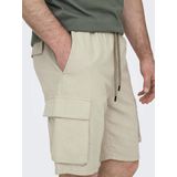ONLY&SONS - ONSSINUS CARGO 0007 COT LIN SHORTS - Heren - Bermuda shorts
