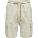 ONLY&SONS - ONSSINUS CARGO 0007 COT LIN SHORTS - Heren - Bermuda shorts