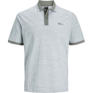 JACK & JONES Jcomelange Jersey Polo Ss Poloshirt voor heren, Agave Green/Detail: wit Melange, L