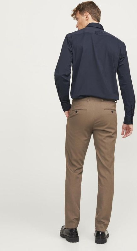 Dress Shirt - Poplin - Glanzend - Slim Fit - 75% Polyamide, 25% Elastaan