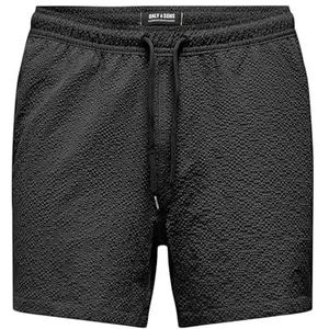 ONSTED Life Solid Seersucker Swim NOOS, zwart, L