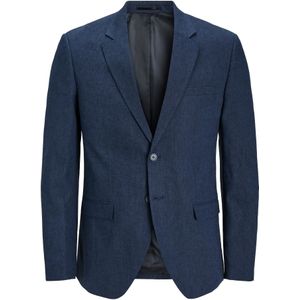 JACK & JONES JPRRIVIERA linnen blazer slim fit SN, Donkermarineblauw/pasvorm: slim fit, 50