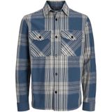 Jack & Jones - Overhemd - Blauw - Katoen - Comfort-Fit