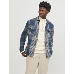 Jack & Jones - Overhemd - Blauw - Katoen - Lange Mouwen