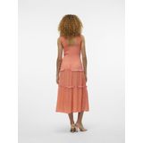 VERO MODA - VMMENNY SL SMOCK CALF DRESS - Dames - Zwart - Katoen