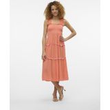 VERO MODA - VMMENNY SL SMOCK CALF DRESS - Dames - Zwart - Katoen