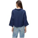 Basic - Blouse - Wit - Katoen - 3/4 Mouwen