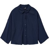 Basic - Blouse - Wit - Katoen - 3/4 Mouwen