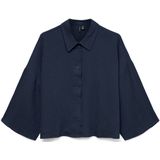 Basic - Blouse - Wit - Katoen - 3/4 Mouwen