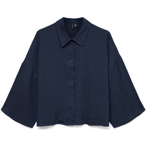 Basic - Blouse - Wit - Katoen - 3/4 Mouwen