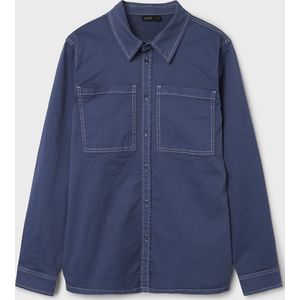 Overshirt - Keperstof - Blousekraag - Lange Mouwen - Regular Fit