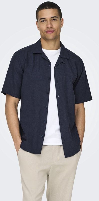 Onscaiden - Overhemd - Slim Fit - Resort Kraag - Korte Mouwen