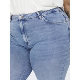 ONLY CARMAKOMA - Wide Fit Jeans - Blauw - Hoog Taille - Voorzakken