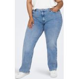 ONLY CARMAKOMA - Wide Fit Jeans - Blauw - Hoog Taille - Voorzakken