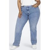 ONLY CARMAKOMA - Wide Fit Jeans - Blauw - Hoog Taille - Voorzakken