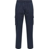 Cargo Broek - Zwart - Katoen - Tapered Fit - Elastische Tailleband