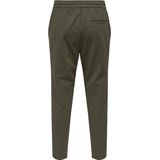 Joggingbroek - Grijs - Katoen - Tapered Fit met Elastische Tailleband