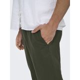 Joggingbroek - Grijs - Katoen - Tapered Fit met Elastische Tailleband