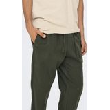 Joggingbroek - Grijs - Katoen - Tapered Fit met Elastische Tailleband