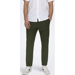 Joggingbroek - Grijs - Katoen - Tapered Fit met Elastische Tailleband