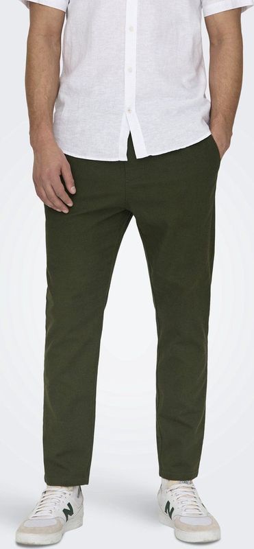 Joggingbroek - Grijs - Katoen - Tapered Fit met Elastische Tailleband