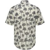 Overhemd - Korte Mouwen - Lichtblauw - 85% Polyester, 15% Katoen