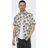 Overhemd - Korte Mouwen - Lichtblauw - 85% Polyester, 15% Katoen