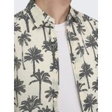 Overhemd - Korte Mouwen - Lichtblauw - 85% Polyester, 15% Katoen