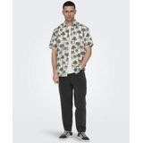 Overhemd - Korte Mouwen - Lichtblauw - 85% Polyester, 15% Katoen