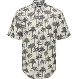 Overhemd - Korte Mouwen - Lichtblauw - 85% Polyester, 15% Katoen