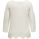 ONLY CARMAKOMA - Gebreide Pullover - O-hals - 3/4 Mouwen - Plus