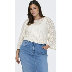 ONLY CARMAKOMA - Gebreide Pullover - O-hals - 3/4 Mouwen - Plus