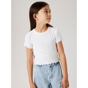 Name it Nkfnoralina Ss Crop Top Noos Meisjes t-Shirt - Bright White6