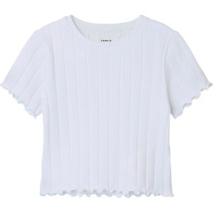 NAME IT - NKFNORALINA SS CROP TOP - T-shirt - Bright White - Ribtricot