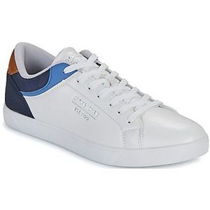 Jack & Jones JFWJORDAN SN Sneakers voor heren, helder wit/detail: Navy Blazer/Coronet Blue, 44 EU, Bright White Detail Navy Blazer Coronet Blue, 44 EU