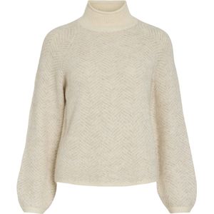 Vila - Lory - Gebreide Top - Hoge Hals - Lange Mouwen - Regular Fit