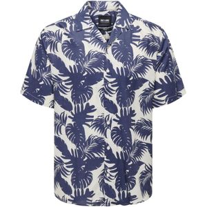 Overhemd - Resort Kraag - Korte Mouwen - Regular Fit