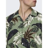 Overhemd - ONSWAYNE - Bloemenprint - Viscose - Regular Fit - Kwartmouw