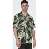 Overhemd - ONSWAYNE - Bloemenprint - Viscose - Regular Fit - Kwartmouw