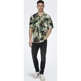 Overhemd - ONSWAYNE - Bloemenprint - Viscose - Regular Fit - Kwartmouw