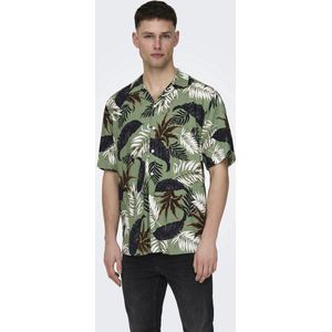 Overhemd - ONSWAYNE - Bloemenprint - Viscose - Regular Fit - Kwartmouw