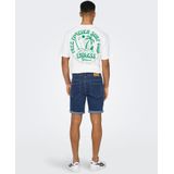 Denim Shorts - Blauw - Katoen - Regular Fit