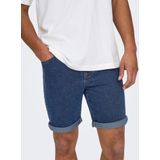 Denim Shorts - Blauw - Katoen - Regular Fit