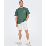 Onsply - Mid Waist Regular Fit - Denim Shorts - Gewassen - Met Riemlussen