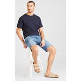 Selected - SLHSANDER SEERSUCKER - T-shirt - Effen - 97% Katoen - Regular Fit