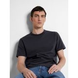 Selected - SLHSANDER SEERSUCKER - T-shirt - Effen - 97% Katoen - Regular Fit