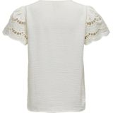JDY - Jdyhannah - Top - Korte Mouwen - Regular Fit - Kanten Detail