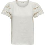 JDY - Jdyhannah - Top - Korte Mouwen - Regular Fit - Kanten Detail